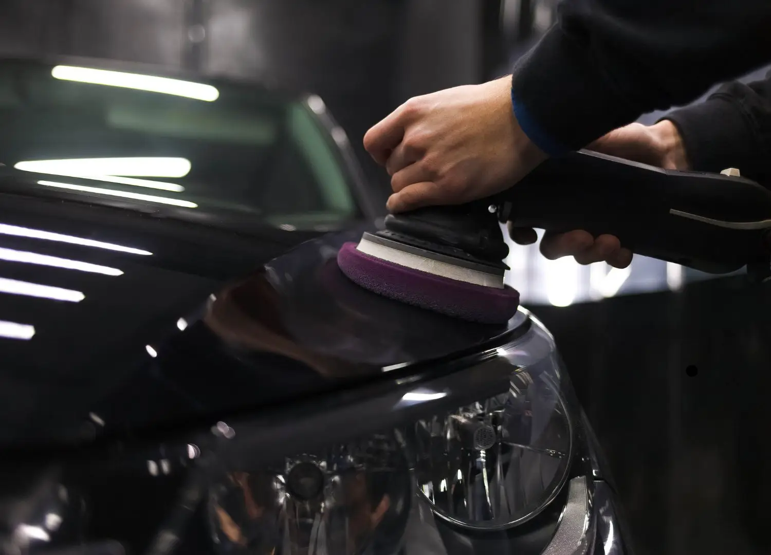 Car Wax Application with Dual Action Polisher